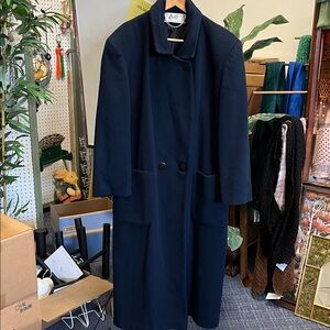 Elegant Women's Navy Trench Coat
